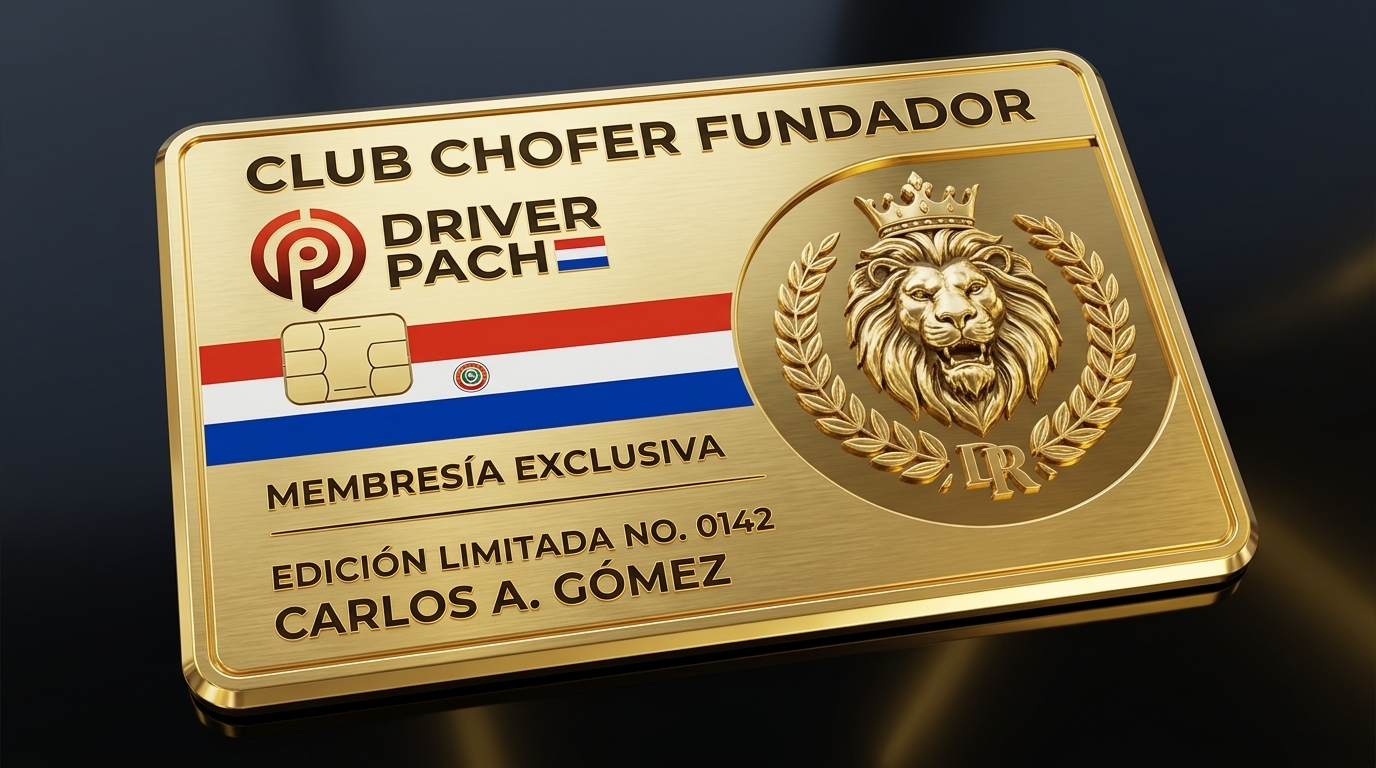 Tarjeta Oficial Club Chofer Fundador Driver Pach