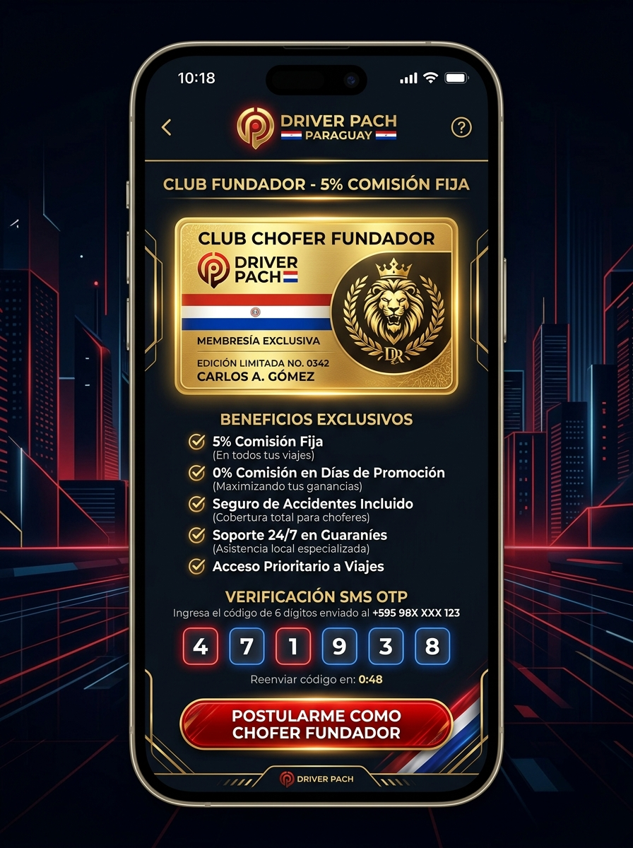 Registro Chofer Club Fundador